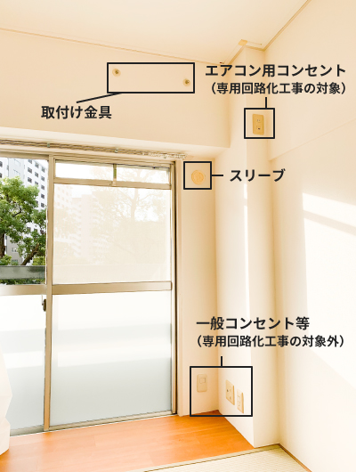専用回路ではないエアコン用コンセント」を専用回路にしたい｜設備 